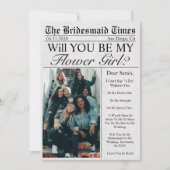 Krant Unieke Leuke Foto Bloemenmeisje Voorstel Kaart (Voorkant)