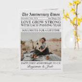 Krant Unieke Leuke Foto bruiloft Jubileum Kaart (Gele Bloem)