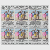 Krant Unieke Leuke Foto Gelukkig Nieuwjaar Cadeaupapier (Vlak)