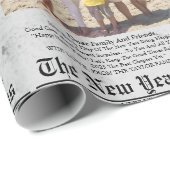 Krant Unieke Leuke Foto Gelukkig Nieuwjaar Cadeaupapier (Rol Hoek)