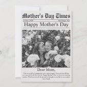 Krant Unieke Leuke Foto Gelukkige Moederdag Kaart (Voorkant)