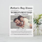 Krant Unieke Leuke Foto Gelukkige Vaderdag (Staand voorkant)