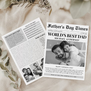 Krant Unieke Leuke Foto Gelukkige Vaderdag