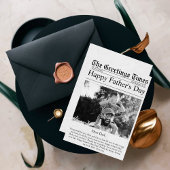 Krant Unieke Leuke Foto Gelukkige Vaderdag Auto Kaart