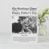 Krant Unieke Leuke Foto Gelukkige Vaderdag Auto Kaart (Staand voorkant)