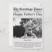Krant Unieke Leuke Foto Gelukkige Vaderdag Auto Kaart (Voorkant)