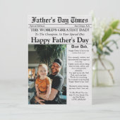 Krant Unieke Leuke Foto Vaderdag Kaart (Staand voorkant)