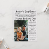 Krant Unieke Leuke Foto Vaderdag Kaart (Voorkant / Achterkant in situ)