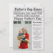 Krant Unieke Leuke Foto Vaderdag Opa Kaart (Voorkant)