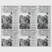 Krant Unieke Leuke Nieuwjaarsfoto Cadeaupapier (Vlak)