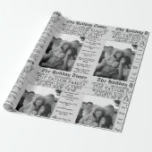 Krant Unieke Leuke Nieuwjaarsfoto Cadeaupapier (Uitgerold)