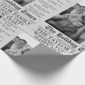 Krant Unieke Leuke Nieuwjaarsfoto Cadeaupapier (Hoek)