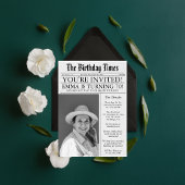 Krant Unieke Plezier 70e Verjaardag Fotofeestje Kaart