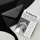 Krant Unieke Plezier 80e Verjaardag Fotofeestje Kaart