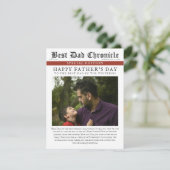 Krant Unique 2 foto Happy Vaderdag Kaart (Staand voorkant)