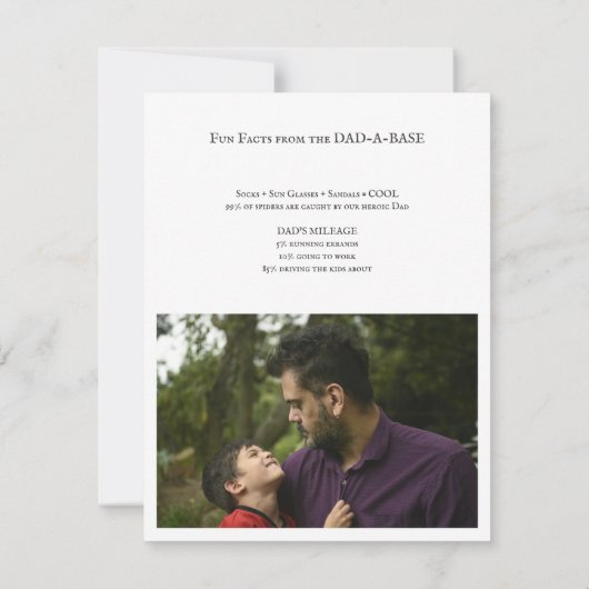 Krant Unique 2 foto Happy Vaderdag Kaart (Achterkant)