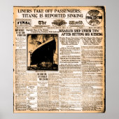 Krant van 15 april 1912 poster (Voorkant)