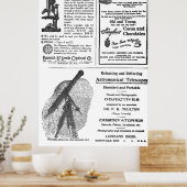  krant van 1900 op volledige pagina Advertentie Poster (Keuken)