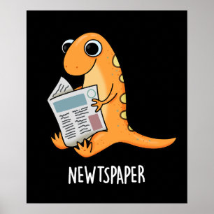 Krant van de watersalamander Funny Watersalamander Poster
