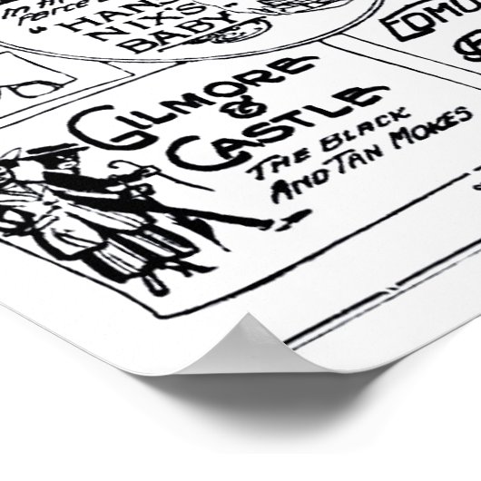  krant Vaudeville 1915 en poster (Hoek)