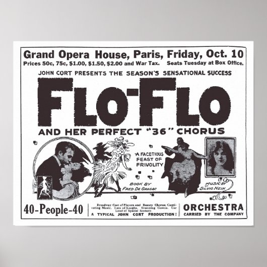  krant Vaudeville 1919 en poster (Voorkant)