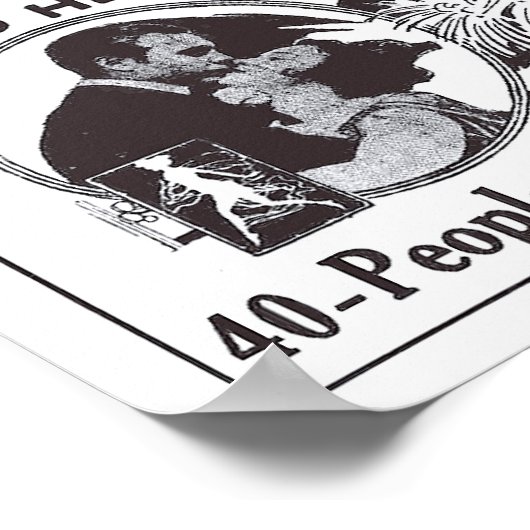  krant Vaudeville 1919 en poster (Hoek)