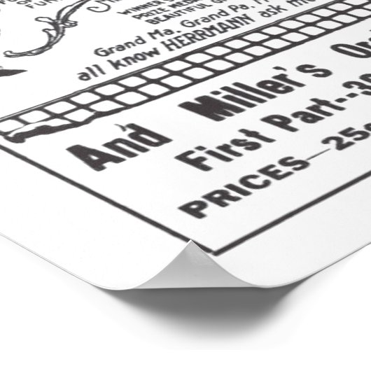 krant Vaudeville 1919 en poster (Hoek)