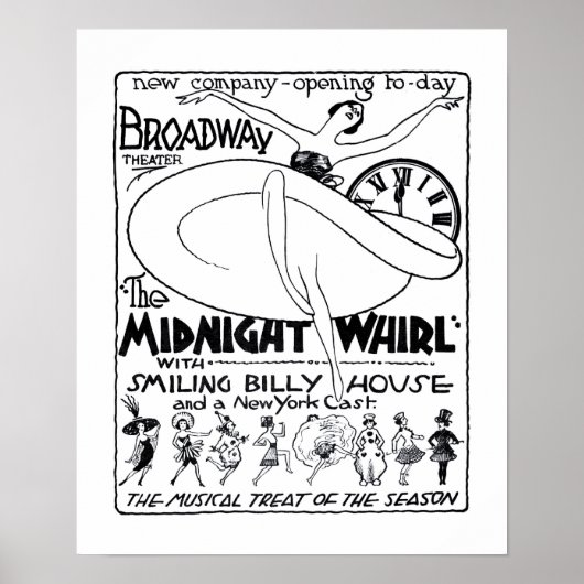  krant Vaudeville lineup 1922 en poster (Voorkant)