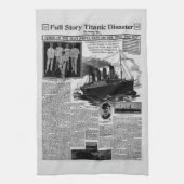 krant verhaal Titanic Theedoek (Verticaal)