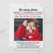 Krant Vintage Kerstfeest Kaart (Voorkant)