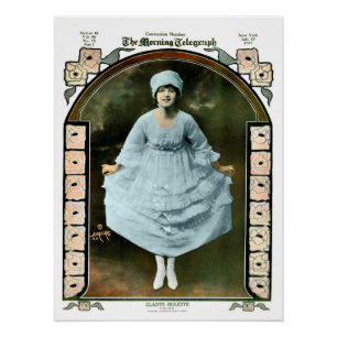 krant Volledige pagina Foto van Gladys Hulett Perfect Poster