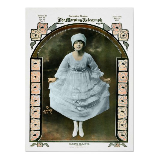  krant Volledige pagina Foto van Gladys Hulett Perfect Poster (Voorkant)