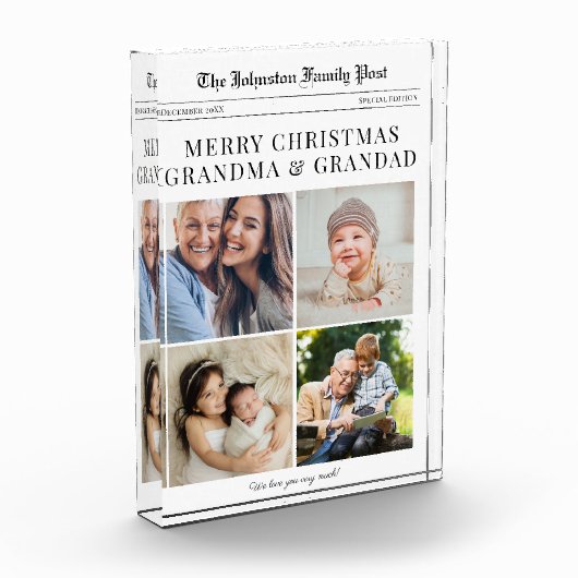 Krant voor Grootouders met Kerst Fotoblokken (Links)