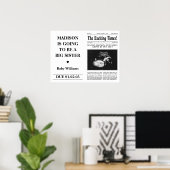Krant voor zwangerschapsaankondiging grote zus vou poster (Thuiskantoor)
