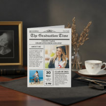 Krant Voorpagina Klas van 2026 Afstudeeruitnodigin