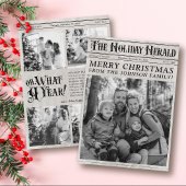  krant wat een jaar foto kerst feestdagenkaart
