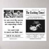 Krant Zwangerschap Aankondiging Koppel Fotoshoot Poster (Voorkant)
