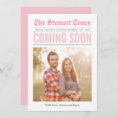 Krant | Zwangerschap Aankondiging | Roze (Voorkant / Achterkant)