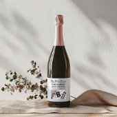 Krant zwangerschap Baby shower Aankondiging Spark Sparkling Wijnetiket