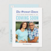 krant | Zwangerschapsaankondiging Aankondigingskaart (Voorkant / Achterkant)