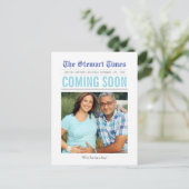krant | Zwangerschapsaankondiging Aankondigingskaart (Staand voorkant)