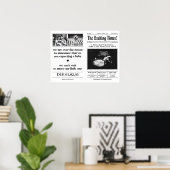 Krant Zwangerschapsaankondiging Koppel Fotoshoot Poster (Thuiskantoor)