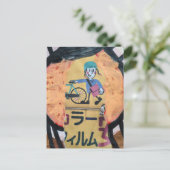 Krantbezorger collage briefkaart (Staand voorkant)