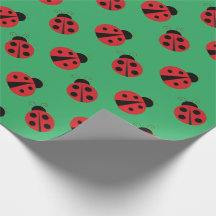 Krante ladybugs-ontwerpwals voor papier