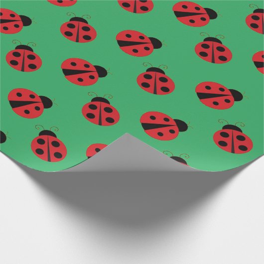 Krante ladybugs-ontwerpwals voor papier (Hoek)