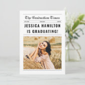 Kranten Afstuderen Unieke Klasse van 2025 Kaart (Staand voorkant)