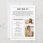 Kranten Afstuderen Unieke Klasse van 2025 Kaart (Achterkant)