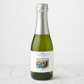 Kranten Bruidsmeisje Voorstel Retro Script Lettert Sparkling Wijnetiket (Voorkant)