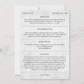 Kranten bruiloft uitnodiging details foto (Achterkant)