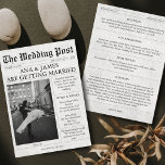 Kranten bruiloft uitnodiging details foto<br><div class="desc">Extra! Extra! Introductie van onze "The Wedding Post" bruiloft krantenuitnodiging, een unieke en boeiende manier om uw speciale dag aan vrienden en familie aan te kondigen. Geïnspireerd door kranten, zal deze unieke uitnodiging uw gasten terug in de tijd brengen en de basis vormen voor een bruiloftsviering vol nostalgie en charme....</div>